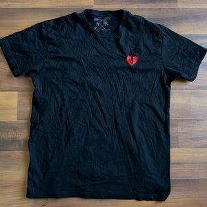 Riot Society Broken Heart Mens T-Shirt Size Medium